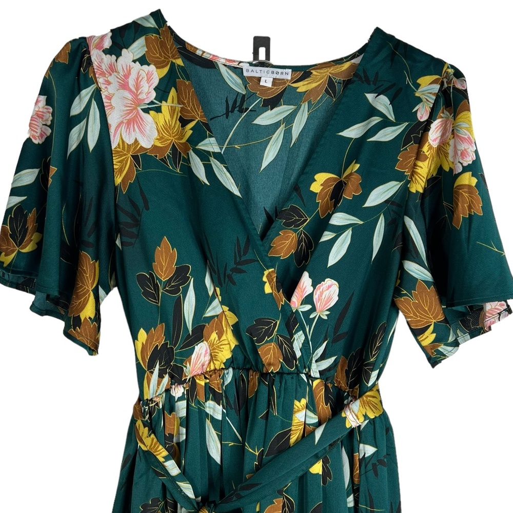Baltic Born Dark Green Floral Maxi Dress - Picture 3 of 15